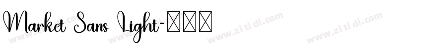 Market Sans Light字体转换